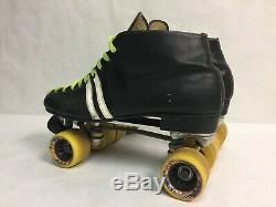 Vintage Riedell RED WING Sure-Grip Roller Skates MAD DOG 62m Wheels Men's 14