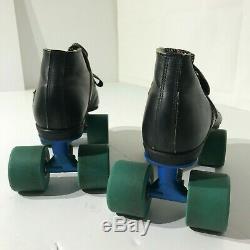 Vintage Riedell RS-1000 Roller Skates Mad Dogs Black Sure Grip women's 8