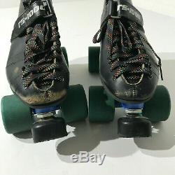Vintage Riedell RS-1000 Roller Skates Mad Dogs Black Sure Grip women's 8