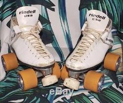 Vintage Riedell RS-1000 White Speed Skates size 5.5-6