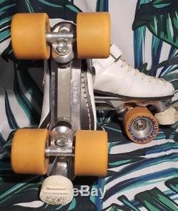 Vintage Riedell RS-1000 White Speed Skates size 5.5-6