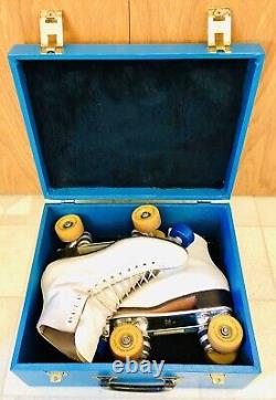 Vintage Riedell Red Wing 220 Women's 9 White Roller Skates Sure Grip Powell