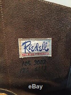Vintage Riedell Red Wing Black Leather Sure Grip Roller Skates Mens 10.5
