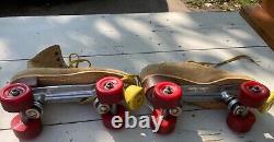 Vintage Riedell Red Wing Brown Suede Leather Roller Skates Women's Size 9M Nice