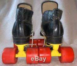 Vintage Riedell Red Wing Custom Roller Speed Skates Mens 7.5 Sure Grip Plates