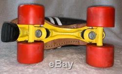 Vintage Riedell Red Wing Custom Roller Speed Skates Mens 7.5 Sure Grip Plates