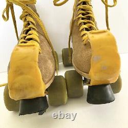 Vintage Riedell Red Wing Jogger Suede Leather Lace Up Roller Skates