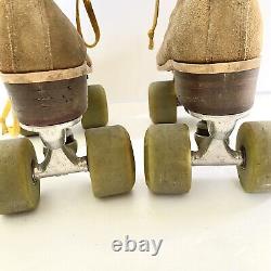Vintage Riedell Red Wing Jogger Suede Leather Lace Up Roller Skates
