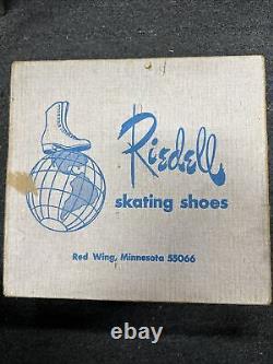 Vintage Riedell Red Wing Jogger Suede Leather Lace Up Roller Skates Sz 7