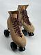 Vintage Riedell Red Wing Jogger Suede Leather Lace Up Roller Skates Women's Sz 9