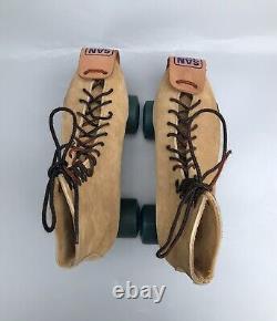 Vintage Riedell Red Wing Jogger Suede Rolller Skates Men 8 Women 9