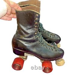 Vintage Riedell Red Wing Lincoln Plates roller skates 2417 size 8 Mens Suregrip