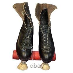 Vintage Riedell Red Wing Lincoln Plates roller skates 2417 size 8 Mens Suregrip