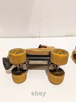 Vintage Riedell Red Wing Roller Skates Suede Women Sz 7 Vision City Flyer Wheels