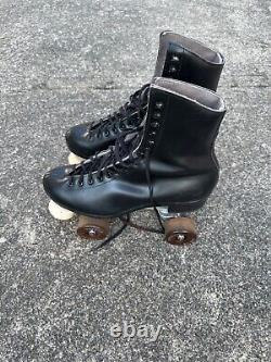 Vintage Riedell Red Wing Roller Skates Sz 8 1/2 Pacer Crown Skate Plate FO MAG