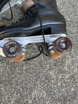 Vintage Riedell Red Wing Roller Skates Sz 8 1/2 Pacer Crown Skate Plate FO MAG