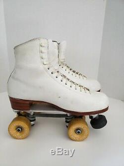 Vintage Riedell Red Wing Sure Grip Roller Skates Mens 11 Powell Bones Wheels