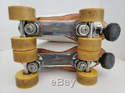 Vintage Riedell Red Wing Sure Grip Roller Skates Mens 11 Powell Bones Wheels