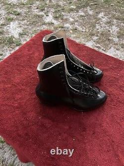 Vintage Riedell Roller Skate Boot Black Size 8 Men B-3