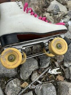 Vintage Riedell Roller Skates Men Size 9 Sure-Grip, Artistic White