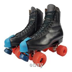 Vintage Riedell Roller Skates Mens Size 11 Kryptonics 70mm Wheels Black Leather