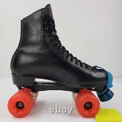 Vintage Riedell Roller Skates Mens Size 11 Kryptonics 70mm Wheels Black Leather