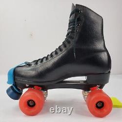 Vintage Riedell Roller Skates Mens Size 11 Kryptonics 70mm Wheels Black Leather