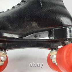 Vintage Riedell Roller Skates Mens Size 11 Kryptonics 70mm Wheels Black Leather