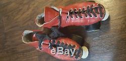 Vintage Riedell Roller Skates/ Quads Red Size 8 Mens