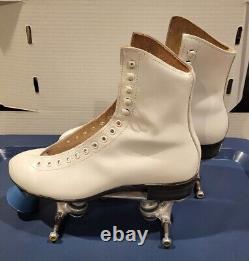Vintage Riedell Roller Skates Size 7.5 White Boot Sure-Grip Super X 220 Model