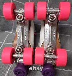 Vintage Riedell Roller Skates Size 7.5 White ROLLERBONES WHEELS Sure-Grip TRUCKS