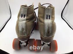 Vintage Riedell Roller Skates Tan All Leather -Mens 11 Sure Grip Super X Speed