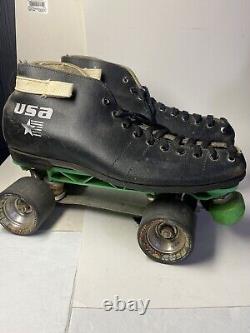 Vintage Riedell Sunlite II USA Black Roller Skates BONZI Wheels