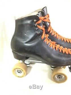 Vintage Riedell Sure Grip Century Size 12 Black Roller Skates Labels Elegant