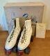 Vintage Riedell Sure Grip Leather Womens 220 Roller Skates- Size 6 With Box