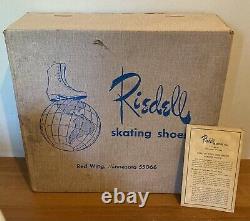 Vintage Riedell Sure Grip Leather Womens 220 Roller Skates- Size 6 With Box
