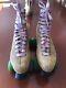 Vintage Riedell Tan Suede Red Wing Roller Skates Leather Super X Men 8 Women 10