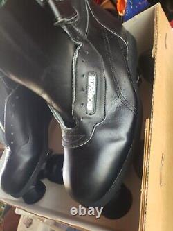 Vintage Riedell USA Aerobiskate Sure Grip Black Skates Skating Shoes Men Size 7R