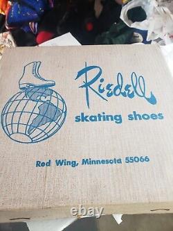 Vintage Riedell USA Aerobiskate Sure Grip Black Skates Skating Shoes Men Size 7R