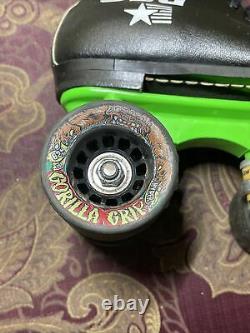 Vintage Riedell USA Speed Roller Skates Sure Grip Gorilla Grip Wheels. Sz. 6