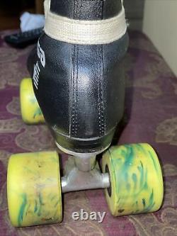 Vintage Riedell USA Speed Roller Skates Sure Grip Invader Mad Hog Wheels 7.5