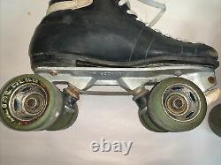 Vintage Riedell USA Speed Roller Skates Sure Grip Invader Racing Slicks Wheels