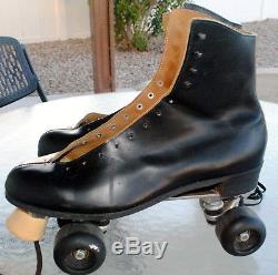 Vintage Riedell roller skates, size 14, top grain leather / man made material