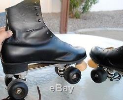 Vintage Riedell roller skates, size 14, top grain leather / man made material