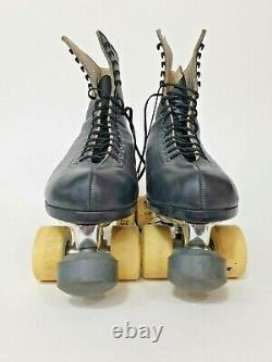 Vintage Roller Skates Snyder Super Deluxe 11 Plates Riedell Men's Boots 9.5