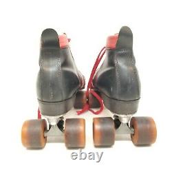 Vintage Roller Skates Sz 11 Red Black Riedell Boots Sunlite Plates Zinger Wheels