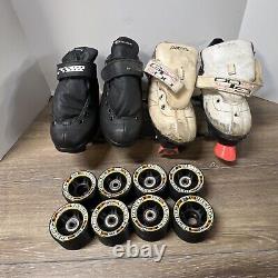 Vintage Roller Skates Wheels Lot Size 4- Riedell, Pacer, Carrera 96A- Sure Grip