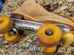Vintage Sure-Grip Jogger Roller Skates Sz 9 1744 138L 7905 Suede Good Bearings