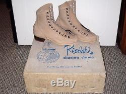 Vtg Nos Lot Of 16 Pairs Womens Riedell Roller Skates Suede Brown Leather Size 4