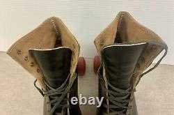 Vtg RIEDELL RED WING ROLLER SKATES Men's 9.5 10 Black Leather 120/220